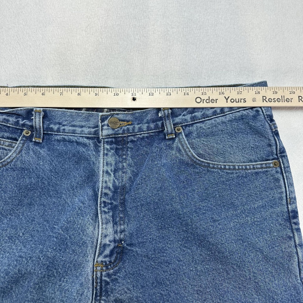 L.L. Bean Double L Jeans Mens 38x32 Blue Classic Fit Flannel Lined Denim heavy - Picture 9 of 11